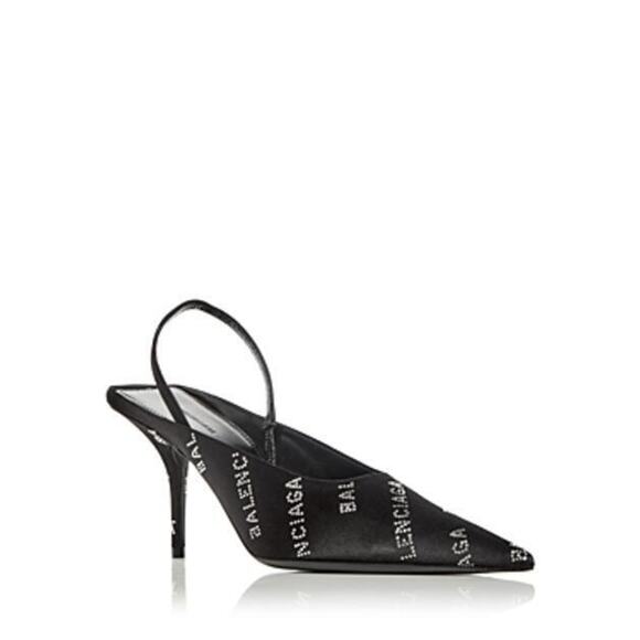 Balenciaga Women's Knife Embellished Slingback Pumps Noir EUR 37 US 7 - Picture 1 of 7